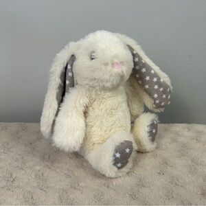 World's Softest Plush Bunny Rabbit Stuffed Animal Cream Off White Gray Stars 9"